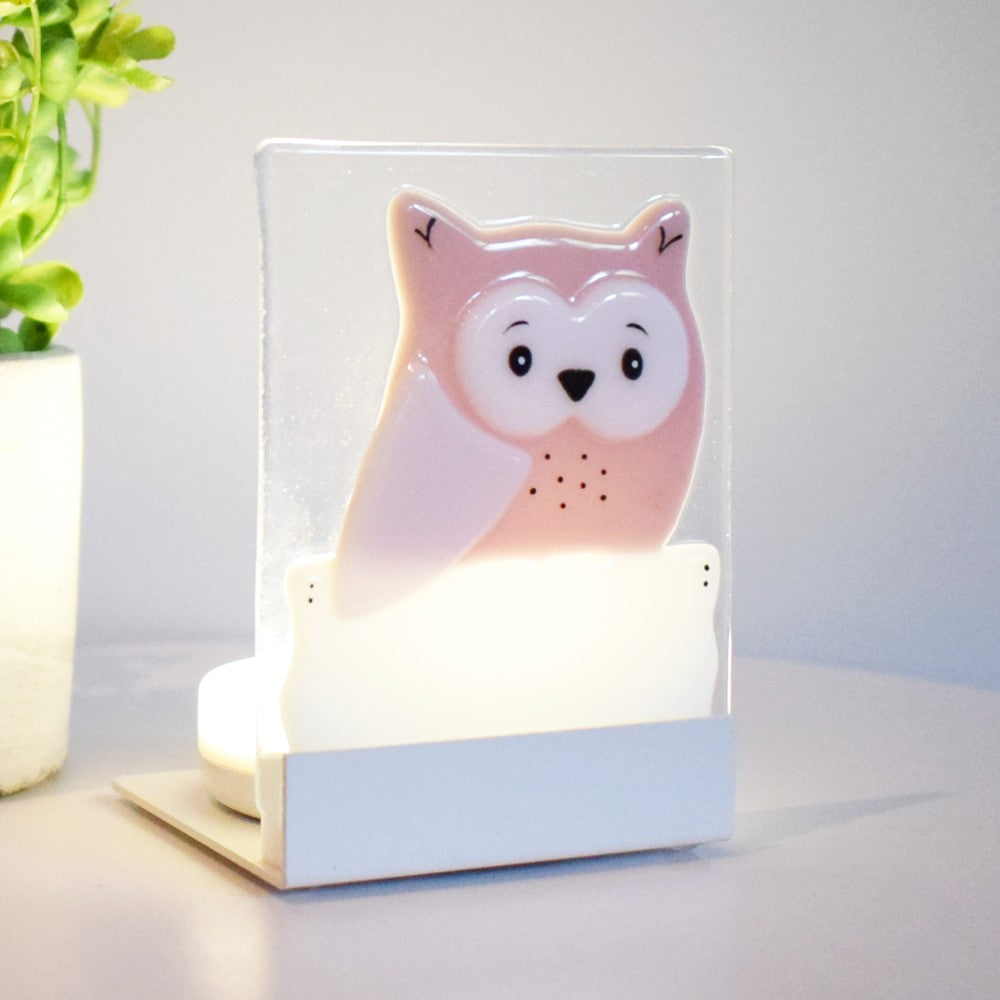 Veilleuse - HIBOU VIEUX ROSE