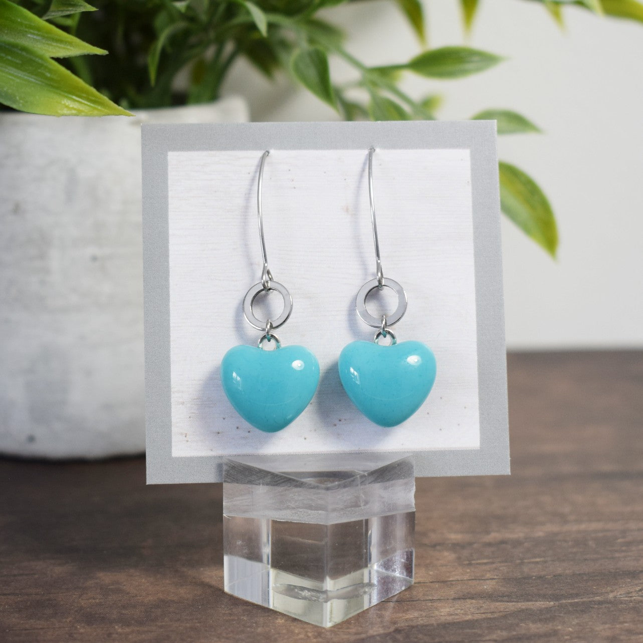 Boucle d'oreille Rond - Turquoise