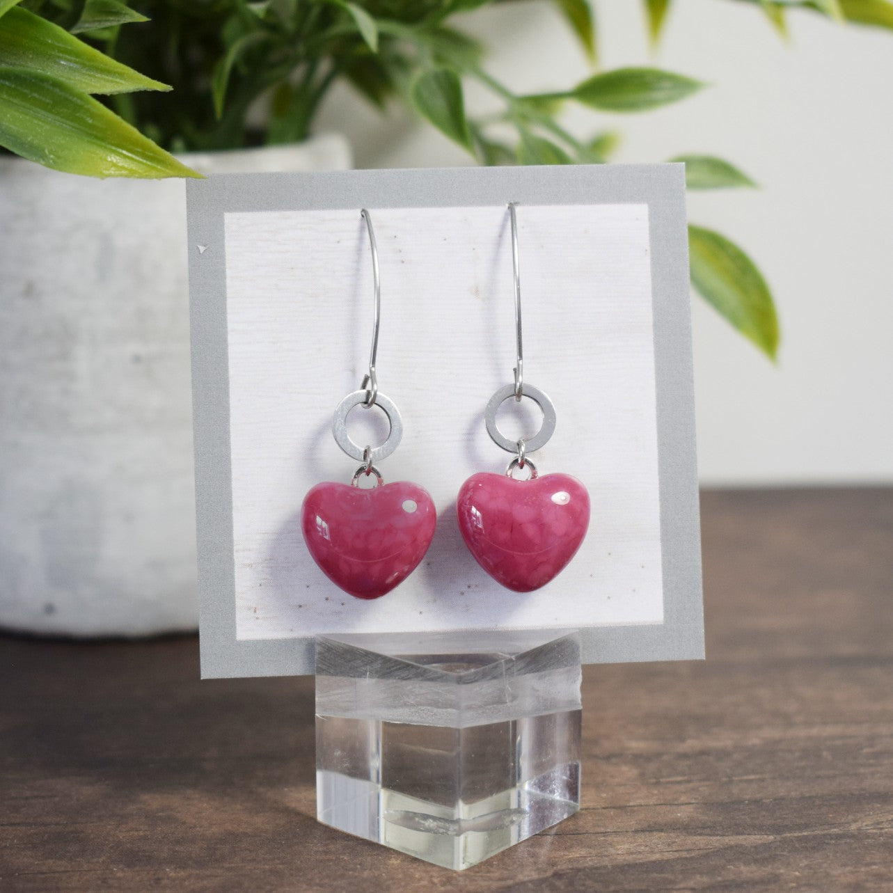 Boucle d'oreille Rond - Rose