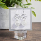 Boucle d'oreille Oiseau - Brillant blanc