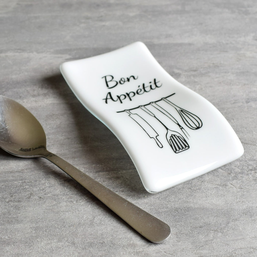 REPOSE CUILLÈRE - Bon appétit blanc