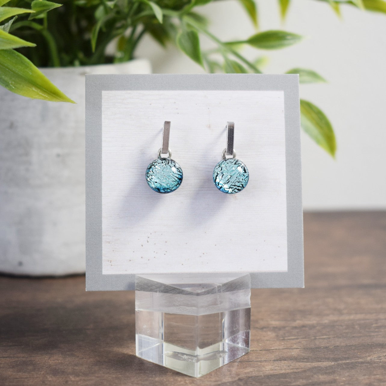 Barre d'oreille - Argent-bleuté