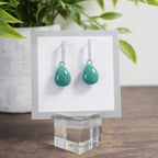 Barre d'oreille - Goutte d'eau vert