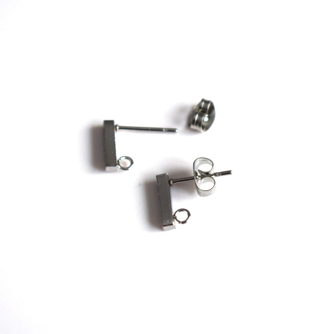 Barre d'oreille - Argent-bleuté