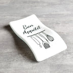 REPOSE CUILLÈRE - Bon appétit blanc