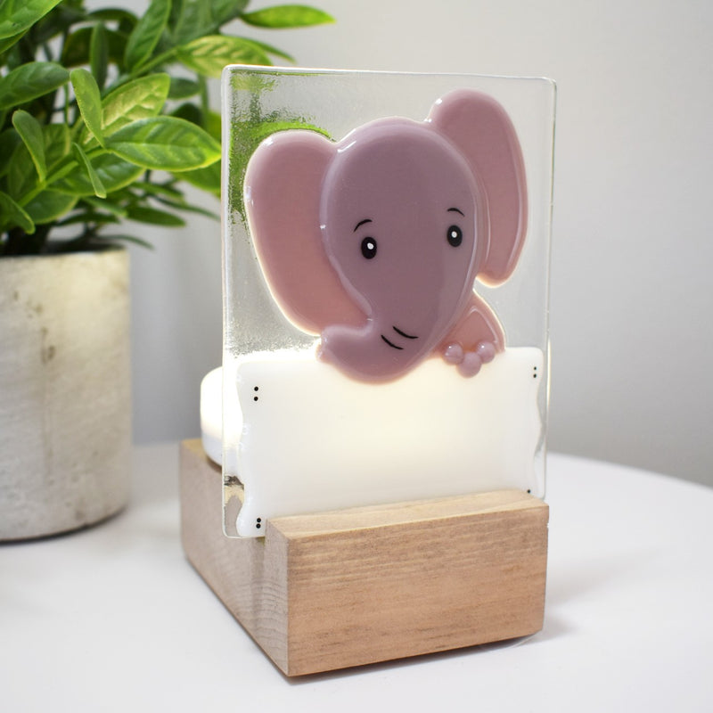 VEILLEUSE - Elephant vieux rose